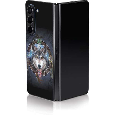 Celtic Wolf Guide by Brigid Ashwood Galaxy Z Fold5 5G Skin